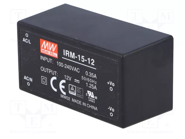 MEAN WELL IRM-15-12 Convertidor AC/DC 15W 12VDC