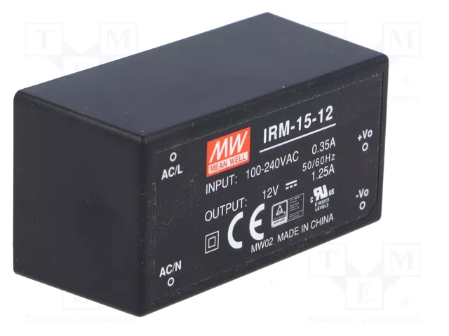 MEAN WELL IRM-15-12 Convertidor AC/DC 15W 12VDC