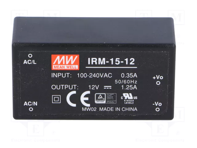 MEAN WELL IRM-15-12 Convertidor AC/DC 15W 12VDC