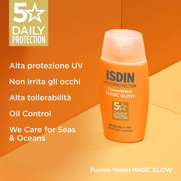 Protector Solar Facial Isdin Fusion water magic glow Spf 50 50 ml