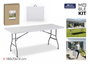 Moblekit Mesa de Plástico Plegable 180x70x74cm