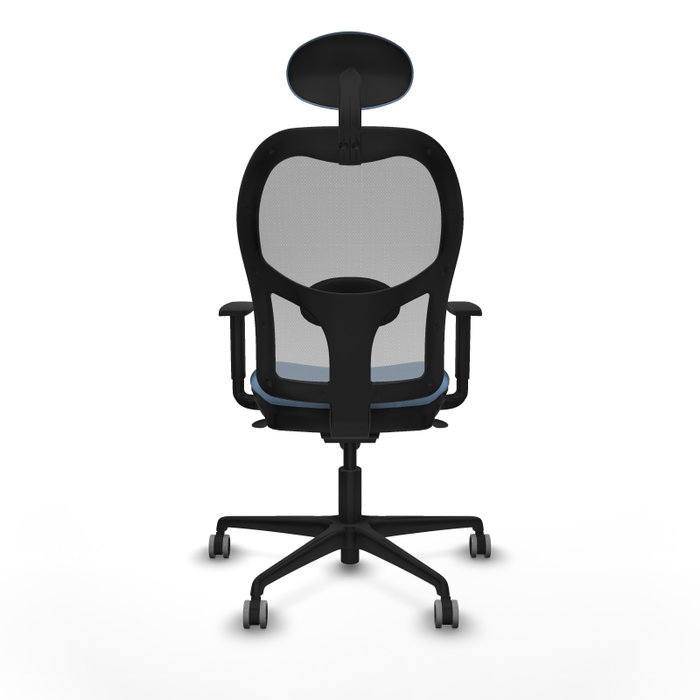 PIQUERAS Y CRESPO Silla de oficina Jorquera con mecanismo Sincro, Tela Azul cielo y Malla Gris PIQUERAS Y CRESPO Silla de oficina Jorquera con mecanismo Sincro, Tela Azul cielo y Malla Gris