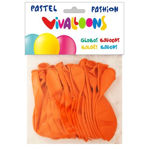 VIVALLOONS Globos Naranja Pastel Bolsa de 20 unidades