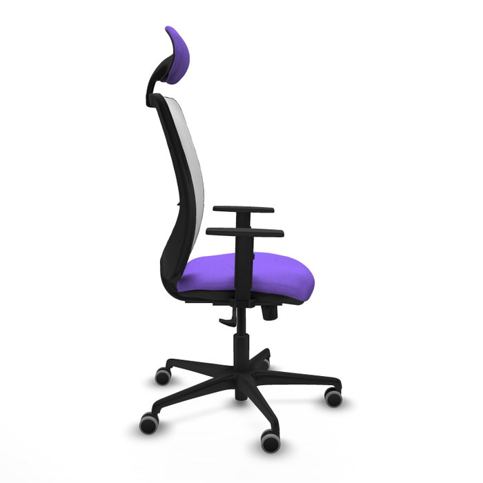 PIQUERAS Y CRESPO Silla de oficina Zulema con mecanismo Sincro, Lila y Blanco PIQUERAS Y CRESPO Silla de oficina Zulema con mecanismo Sincro, Lila y Blanco