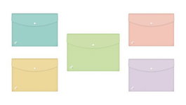 Dosier Sobre Oxford Urban Pp Translucido Broche A4 Pasteles Surtido (5 Col.) (Set de 50)