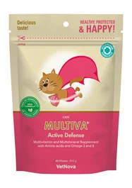 Vetnova Multiva Active Defense Gatos 45 Chews Suplemento Multivitamínico Omega 3 y 6