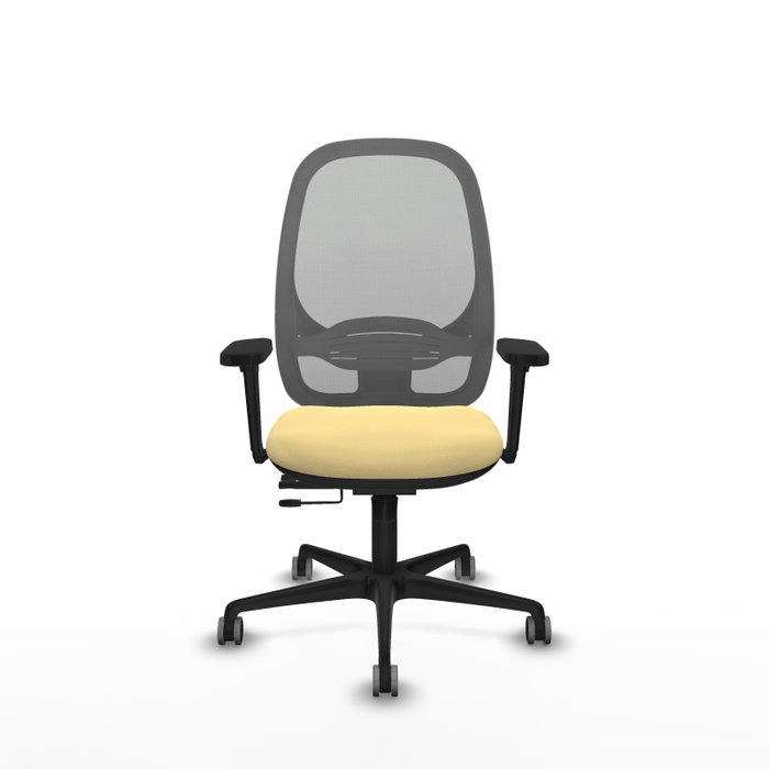 PIQUERAS Y CRESPO Silla de oficina Cilanco con Mecanismo Sincro/Traslack, Crema y Gris