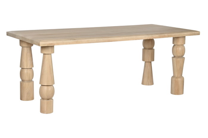 DKD Home Decor Mesa de Comedor Mango Natural 200x90x76
