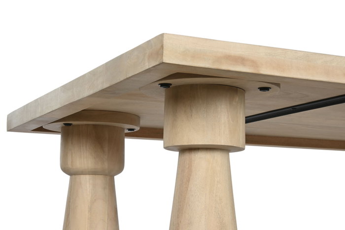 DKD Home Decor Mesa de Comedor Mango Natural 200x90x76