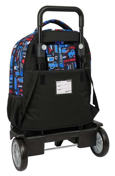 Safta Mochila Grande con Ruedas Compacta Evolutiva Extensible Hot Wheels 33x45x22 cm