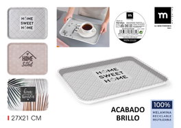 La Mediterranea Bandeja de Melamina Brillo 27x21cm 3-Surtido (18 unidades)​