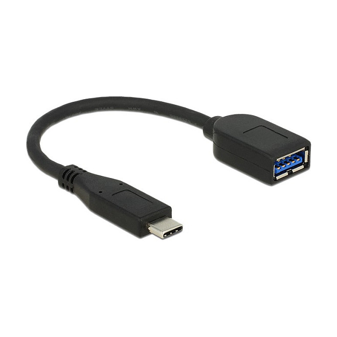 DeLOCK Cable USB 3.1 Gen 2 USB-C Macho a USB-A Hembra 0.1 m Negro DeLOCK Cable USB 3.1 Gen 2 USB-C Macho a USB-A Hembra 0.1 m Negro