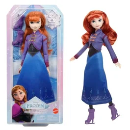 Mattel Muñeca Anna Articulada Frozen con Accesorios - Vestido y Chaqueta - Juguete +3 Años - Idioma Español
