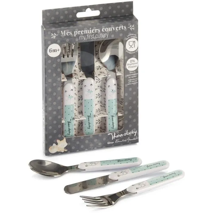 Thermobaby Pack de Comida Infantil - Taza, Cuenco, Plato y Cubiertos - Acero Inoxidable - AAANW36169 Thermobaby Pack de Comida Infantil - Taza, Cuenco, Plato y Cubiertos - Acero Inoxidable - AAANW36169