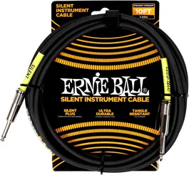Ernieball Cable de Instrumento Silent Jack-Jack SS 3 M Negro