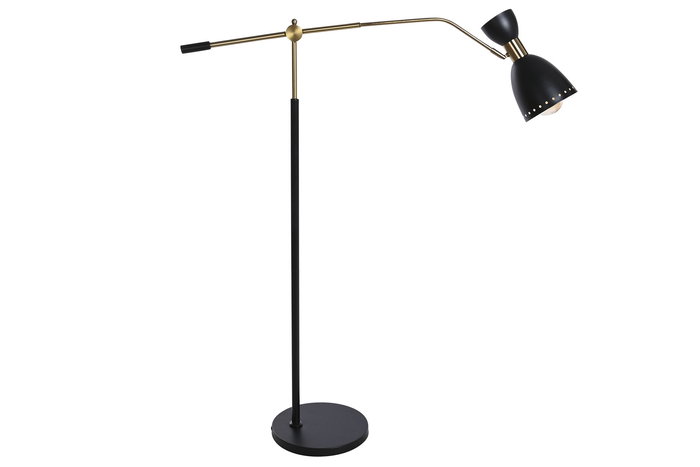 Lampara Pie Vintage DKD Home Decor Negro Dorado 30 x 168 x 109 cm