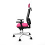 PIQUERAS Y CRESPO Silla de oficina Horna Rosa con mecanismo Sincro