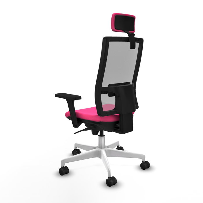 PIQUERAS Y CRESPO Silla de oficina Horna Rosa con mecanismo Sincro