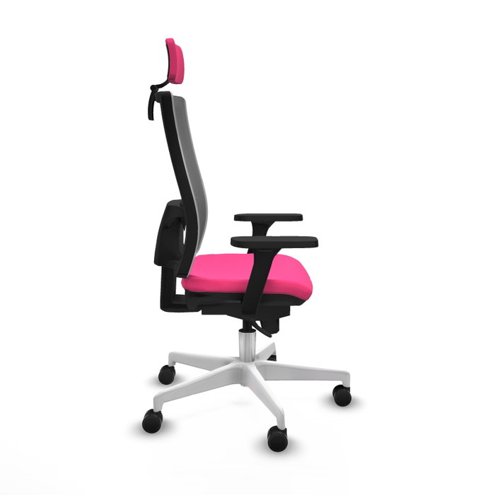 PIQUERAS Y CRESPO Silla de oficina Horna Rosa con mecanismo Sincro