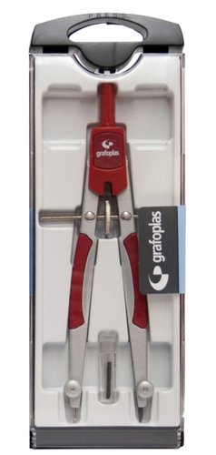 Compas Grafoplas Micrometrico Rojo Con Minas Compas Grafoplas Micrometrico Rojo Con Minas