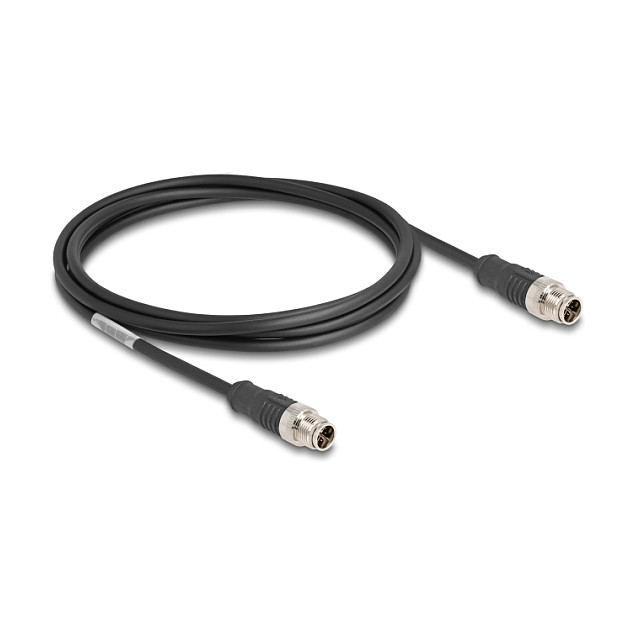 DeLOCK Cable M12 codificado X 8 pin macho a macho 2 m Negro DeLOCK Cable M12 codificado X 8 pin macho a macho 2 m Negro