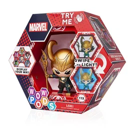 WOW! Stuff Figura LED Loki Marvel con Pegatinas UV, Conectable y Sensorial, 5055394016972