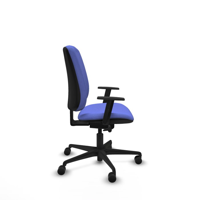 PIQUERAS Y CRESPO Silla de oficina Alares, Azul claro, Mecanismo Sincro/Traslack, Brazos 1D