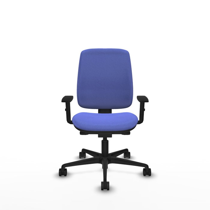PIQUERAS Y CRESPO Silla de oficina Alares, Azul claro, Mecanismo Sincro/Traslack, Brazos 1D