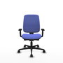 PIQUERAS Y CRESPO Silla de oficina Alares, Azul claro, Mecanismo Sincro/Traslack, Brazos 1D