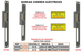 Dorcas Abrepuertas Monoblock S-3117-db121gb con Memoria y Armadura Corta 25mm Gris
