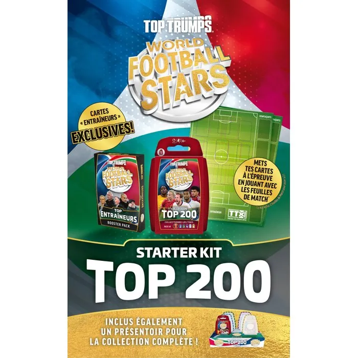 Winning Moves Top Trumps World Football Stars TOP 200 Kit de inicio - Nueva edición - Juego de mesa para mayores de 6 años Winning Moves Top Trumps World Football Stars TOP 200 Kit de inicio - Nueva edición - Juego de mesa para mayores de 6 años