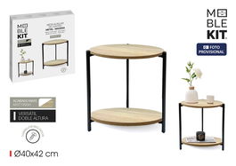 Inde Mesa Auxiliar de Centro Black 40 x 42 cm (3 Unidades)