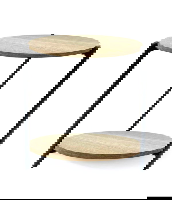 Inde Mesa Auxiliar de Centro Black 40 x 42 cm (3 Unidades)