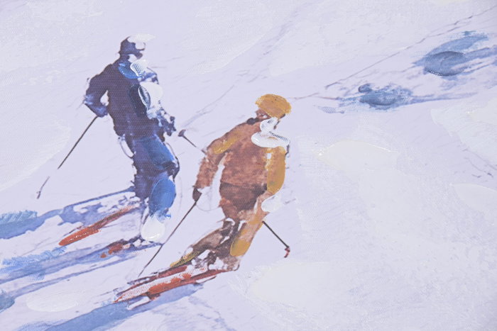 DKD Home Decor Cuadro Lienzo SKI NIEVE Surtido de 2 unidades