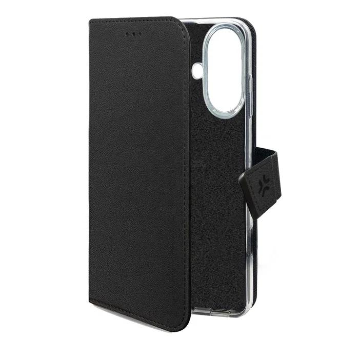 Celly WALLY Funda cartera Samsung Galaxy A16 5G/4G/EE/M16/F16 17 cm (6.7") Negra, imitación piel, con soporte y bolsillo para tarjetas