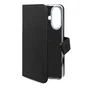 Celly WALLY Funda cartera Samsung Galaxy A16 5G/4G/EE/M16/F16 17 cm (6.7") Negra, imitación piel, con soporte y bolsillo para tarjetas