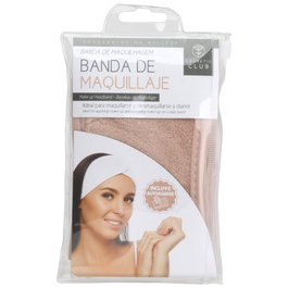 Cosmetic Club Banda De Maquillaje Para Maquillarse Y Eliminar Maquillaje Con Cierre De Velcro Colores Surtidos Rosa Palo Blanco