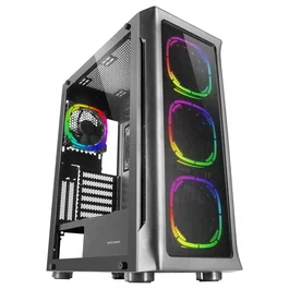Mars Gaming MC-NEO Caja Gaming Torre ATX/E-ATX Negra con Sistema CPU Freezer, 5 Ventiladores ARGB, Panel Lateral de Vidrio Templado y Soporte para Refrigeración Líquida
