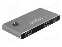 DeLOCK KVM Switch USB-C a HDMI 8K 60 Hz con USB 2.0