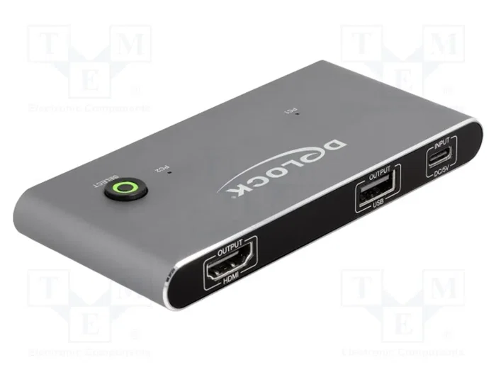 DeLOCK KVM Switch USB-C a HDMI 8K 60 Hz con USB 2.0