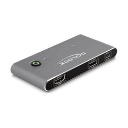 DeLOCK Conmutador KVM USB-C a HDMI 8K 60 Hz con USB 2.0 – 7680 x 4320