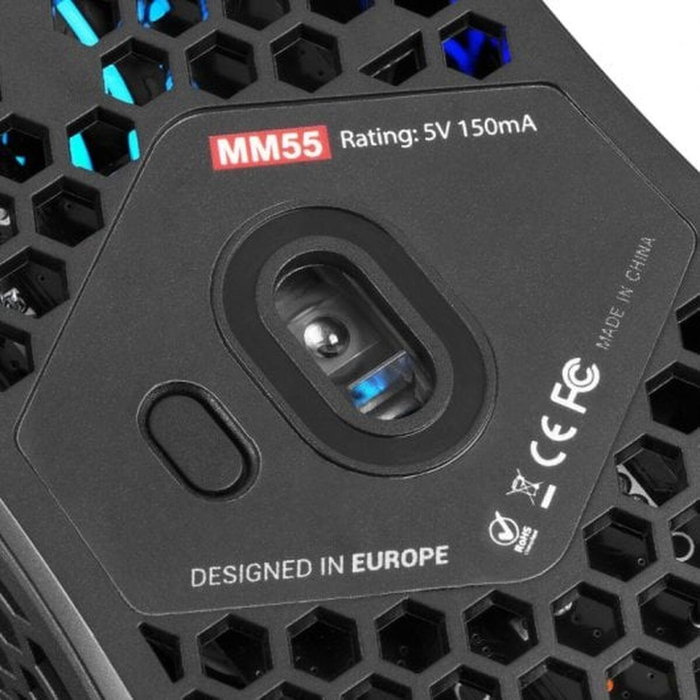 Mars Gaming MM55 Ratón Gaming 12800 DPI Negro USB