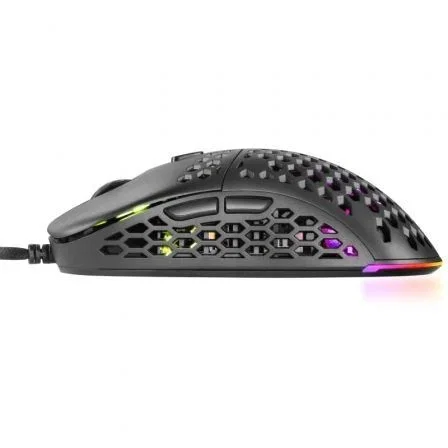 MARS GAMING MM55 Ratón Gaming 12800DPI USB Negro RGB 55g