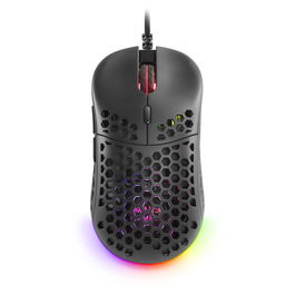 MARS GAMING MM55 Ratón Gaming 12800DPI USB Negro RGB 55g