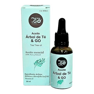 PHARMA & GO Aceite del Árbol del Té 30ml - Antifúngico, Antivírico y Antibacteriano PHARMA & GO Aceite del Árbol del Té 30ml - Antifúngico, Antivírico y Antibacteriano