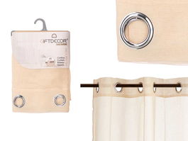 Giftdecor Cortina Visillo Natural 140x260 cm (Set de 6)