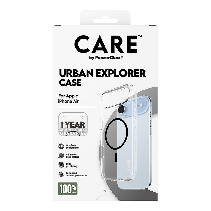 PanzerGlass CARE™ by ® Urban Explorer Case para iPhone Air con MagSafe, Negro