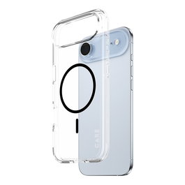PanzerGlass CARE - Funda Transparente con Soporte MagSafe Negro para iPhone Air | Resistente a Golpes y Rayones | Protección Antiamarilleamiento | Material 100% Reciclado