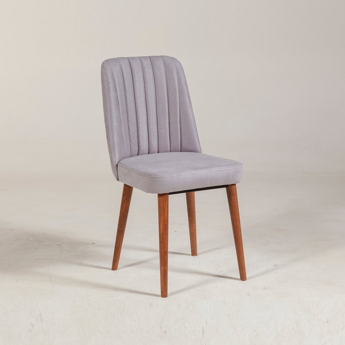 Hanah Home Sillón de Terciopelo Vina Sandalye Soho, Color Nogal