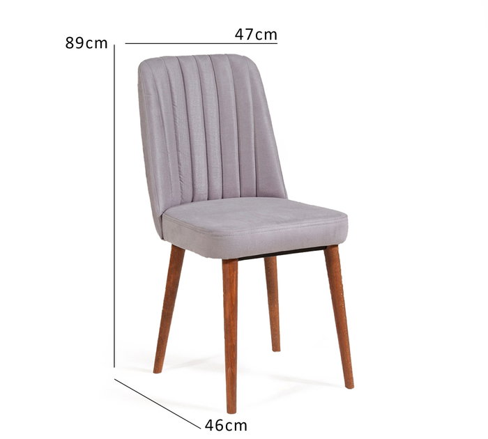 Hanah Home Sillón de Terciopelo Vina Sandalye Soho, Color Nogal